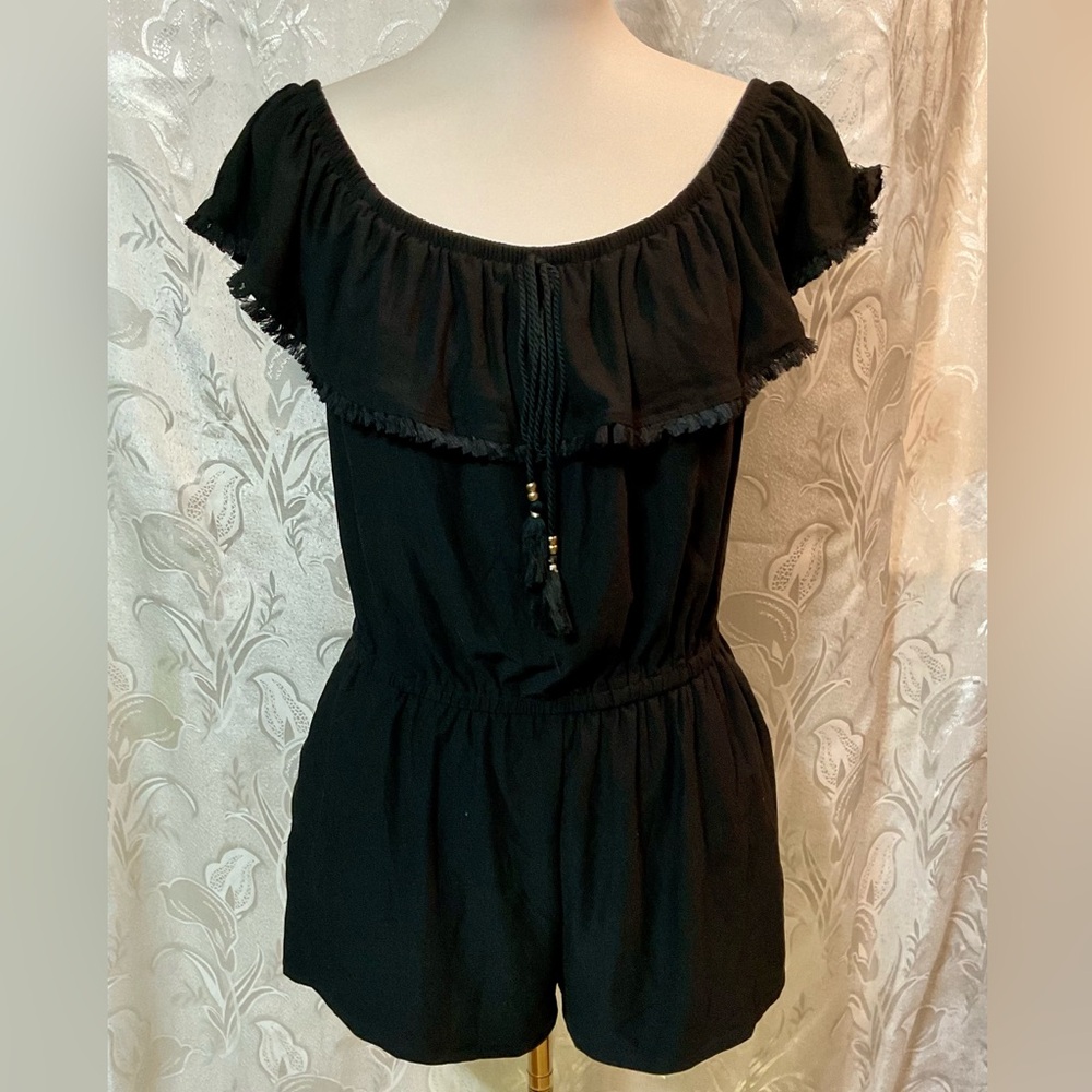 Young U.S.A. Black Off The Shoulder Romper